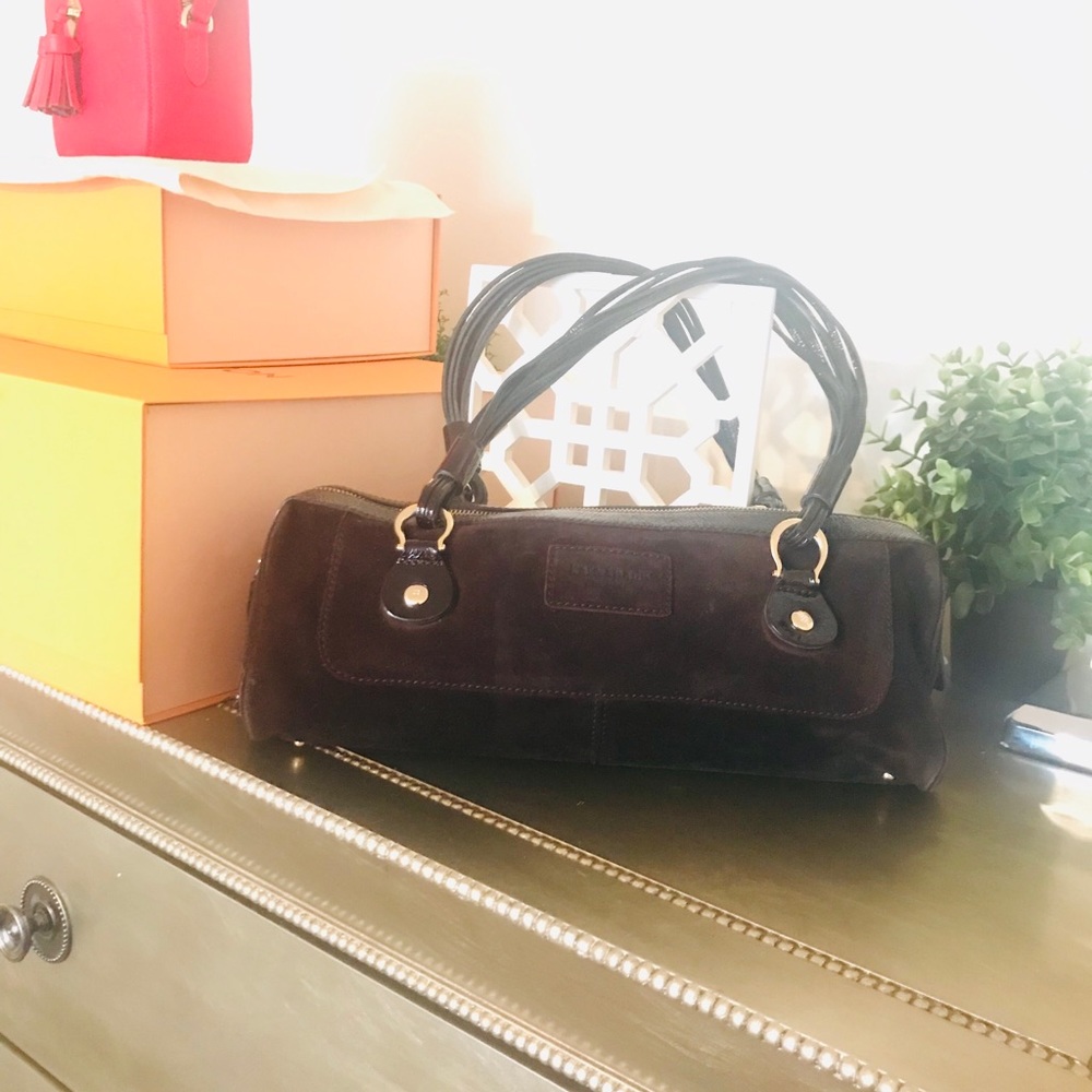 KATE SPADE CHOCOLATE SUEDE PURSE - Picture 2 of 8